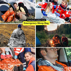 Emergency Sleeping Bag Survival Gear Waterproof Mylar Blanket Camping Hiking