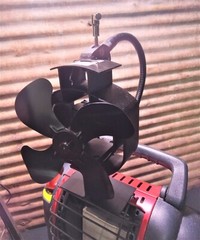 Mr. Heater «Buddy» Single Tank Wood Stove, Heat Powered Fan Mount. Custom Built.
