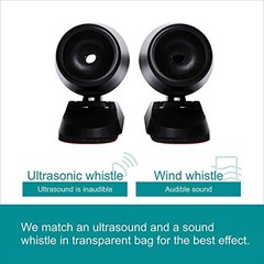 8Pcs Deer Whistles for Vehicles Wind Activated Black 8 Pack C