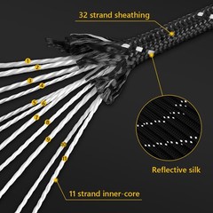 Aystkniet 750Ib Reflective Paracord Rope1000 4Mm 11 Strand Parachute Spool Cord