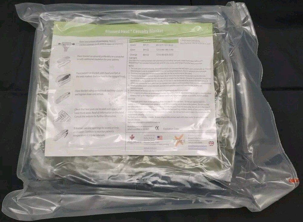 USGI Blizzard Heat Casualty Blanket BH-01 NSN # 6515-01-532-8056 Sealed