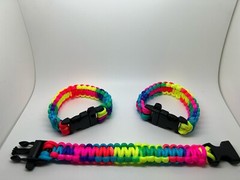x3 LGBTQ Outdoor Survival Paracord Bracelet 7 Core Braided Rope for Emergency