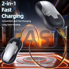 Hand Warmers Rechargeable,Two-Sided Heating,10000mAh, Great for Hunting &Skiing