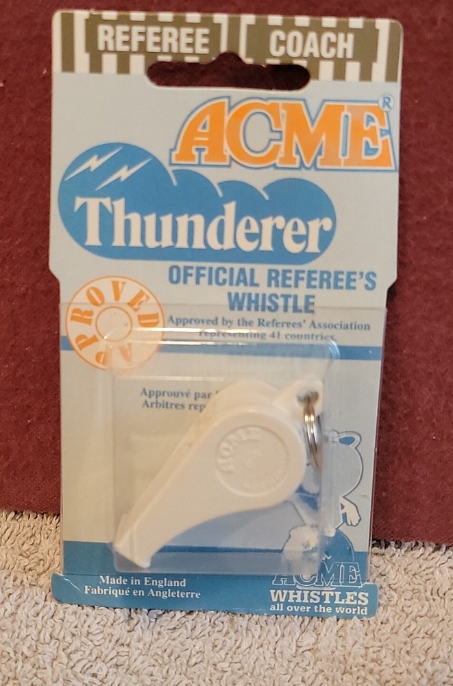 Acme Whistles Thunderer # 660 White Official Referee Whistle Made in England.