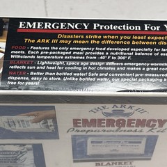 The Ark III Food Water Survival Kit 3 Day New Factory Sealed – Made in the USA