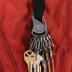 NITE IZE KeyRack Locker Stainless Keychain Locking S-Biner Clips (KLK-11-R3)