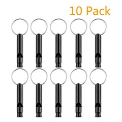 Woodcovo 10 Pack Aluminum Whistle EDC Sport Emergency Survival Whistles with …