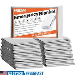6 Pack Emergency Thermal Blankets Waterproof Windproof Hiking Camping Survival