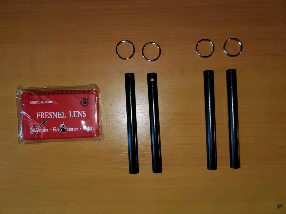 Pack of 4 Ferrocerium Rods 1/2 x 5″ With Fresnel Lens