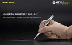 NITECORE NTP30 Tactical Pen Titanium Bidirectional Bolt Action W/ Glass Breaker