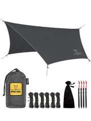 Wise Owl Outfitters Hammock Rain Fly – Waterproof Standard (26 oz), Gray