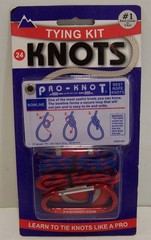 Pro-Knot Knot Tying Kit 24 Essential Rope Knots Instructions Practice Carabiner