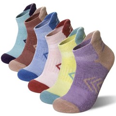 Velice Merino Wool Ankle Hiking Running Socks for Women Medium, Multicolor