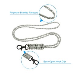 20″ Paracord Lanyard Braided Lanyard Necklace Keychain Badge Lanyard Grey Camo