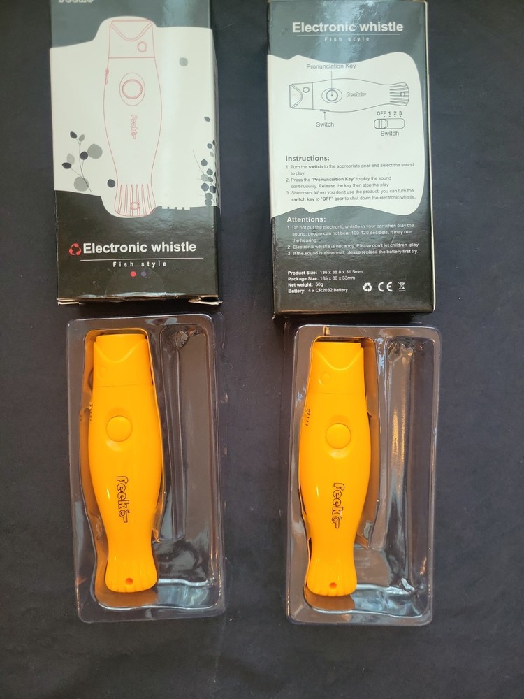 Lot of 2 Electronic Whistles for Referee Football Basketball Soccer Self Defense