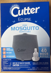 Cutter Eclipse Zone Mosquito Repellent, New, Rechargeable with Refill Outdoors
