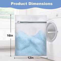 Laundry Bags Mesh Wash for Delicates, Upgraded 12 x 16 Inch, gray