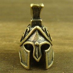 Brass “Helmet” knife Lanyard Bead Paracord beads crafted for EDC gear XLH036