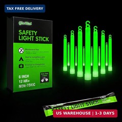 Emergency Glow Sticks with 12 Hours Duration, Individually Wrapped Industrial Gr