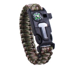Child-Size Survival Paracord Bracelet | Survival Kit Fire Starter | Compass
