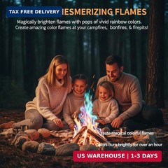 Magic Campfire Fire Color Changing Packets for Fire Pit (25 Pack) Outdoor Firepl