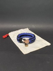 Kruger Snarling Wolf Paracord EDC Titan Survival Cord Bracelet Blue Black 9” JB5