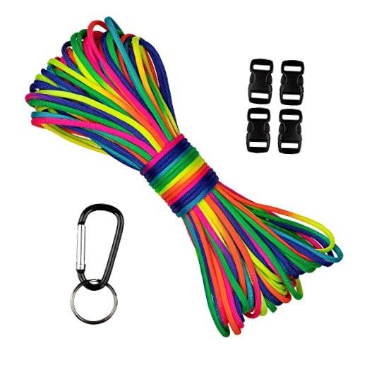 Rainbow 550 Type III Paracord- Combo Crafting Kits Pastel and Pastel Rainbow