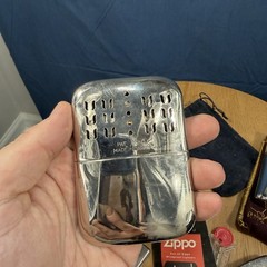 Vintage Lot of Metal Hand Warmers & Lighters, Zippo Peacock Jon-E Jc Higgins