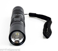 1 Watt LED Compact Pen Style Size Flashlight Tactical Black 5 7/8″ Security