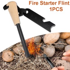 Fire Starter Flint Steel Striker Survival Kit Ferro Rod Camping Outdoor Tool USA