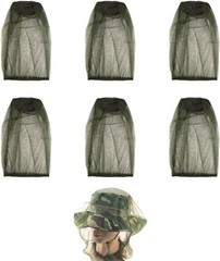 6Pcs Premium Head Net Face Mesh with Extra Fine Holes, Mosquito Hat Mask Head Co