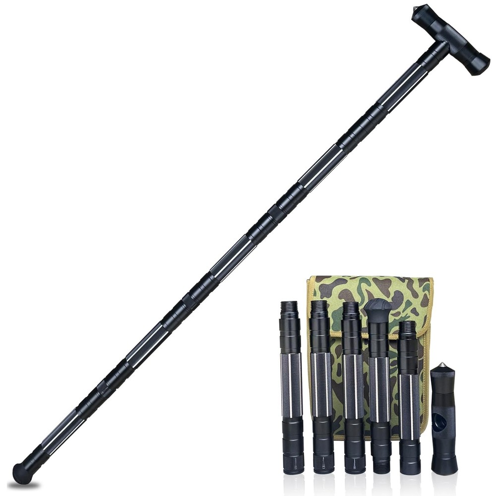 Hiking Tactical Stick Walking Staff,Portable Walking Sticks Trekking Poles Ou…