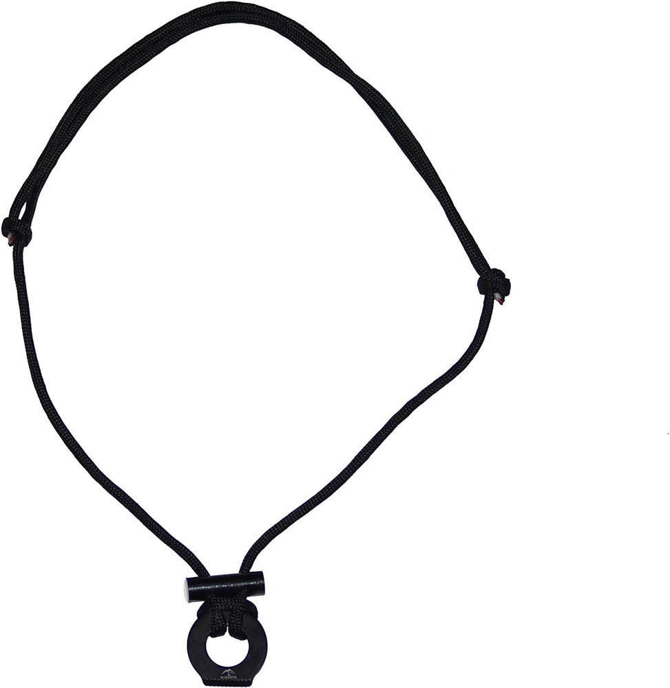 Fire Starter Survival Necklace with Ferro Rod, Striker, and Tinder Cord.