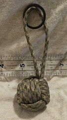 550 Paracord 1″ Pinball Decorative Nautical Ball Monkey’s Fist 5″, Key Fob/Chain