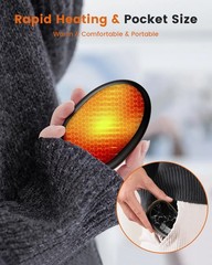 Hand Warmer Rechargeable 2 Pack, Pebble Effect Magnetic Electric T…
