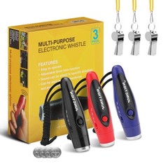 Electronic Whistle, 3 Pack Handheld Electronic Whistles Electric Whistle with…