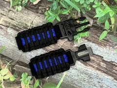 24 25 mm Black Blue Green Lines Adjustable Survival Paracord Watch Band Colors