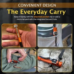 Compact Aluminum Signal Whistle with Ferro Rod & Waterproof Tinder Compartment –