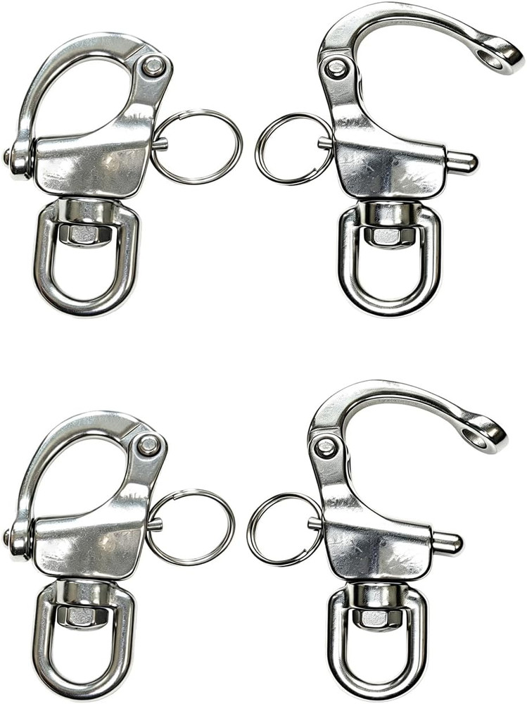 316 Stainless Steel Swivel Eye Snap Shackle Quick Release,Bail Rigging Clip
