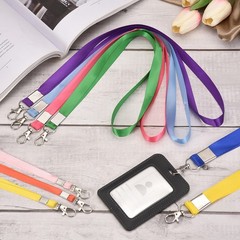 10Pcs 16.9″ Polyester Flat Lanyard with Lobster Clasp for Keys, Blue