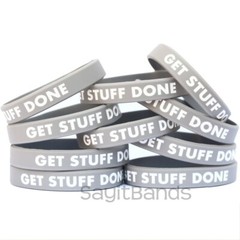 Set of GET STUFF DONE Silicone Bracelet Design – Wholesale Wristband Band Lot