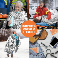 Emergency Mylar Thermal Blankets -Space Blanket Survival Kit Camping Blanket 4