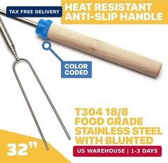 BEARCLAW Smores Sticks for Fire Pit – Accessories for Campfire Marshmallow Roast
