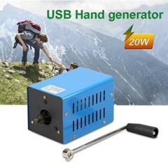 20W Hand Crank Generator Emergency Charger Camping Outdoor Survival 2000rmp/min