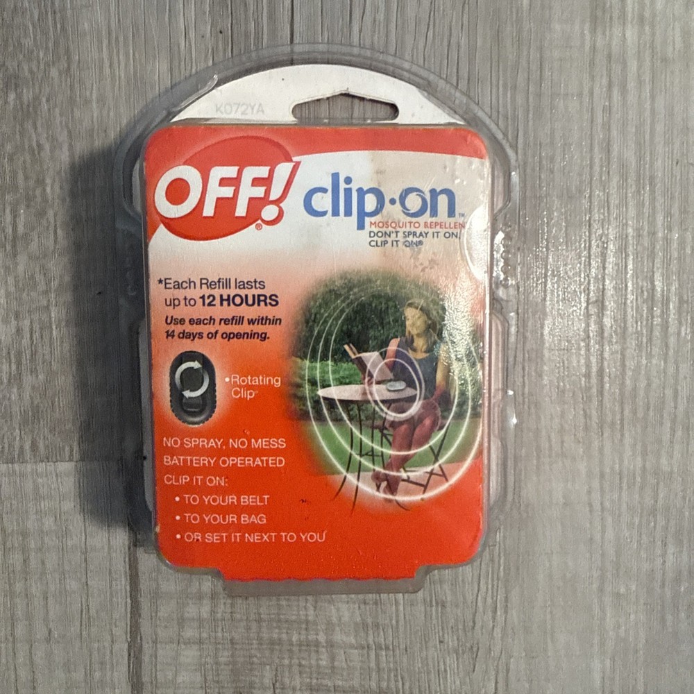 OFF! Clip‑On Mosquito Repellent Fan Circulated Kit 1 Fan + 1 Refill New Sealed