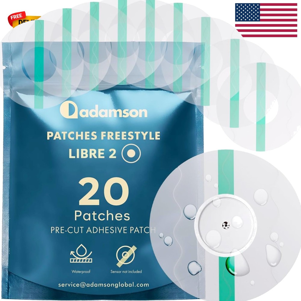Waterproof Freestyle Libre 2 Sensor Covers – 20 Transparent Patches, Easy to Use