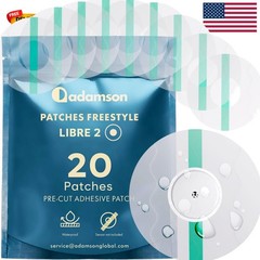 Waterproof Freestyle Libre 2 Sensor Covers – 20 Transparent Patches, Easy to Use