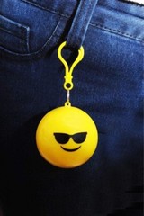 Emergency Rain Poncho set of 2 – 1 Sunglasses & 1 Smiley Emoji w/Key chain 