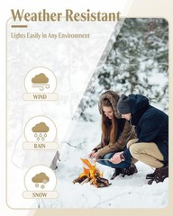 Fire Plugs Fire Starters – Windproof Fire Starter for Campfires Long Brun Tim…