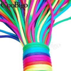 1X Rainbow Paracord Parachute 550 Cord Rope 7 Strand Outdoor Hiking Survival